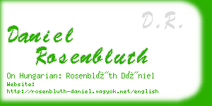 daniel rosenbluth business card